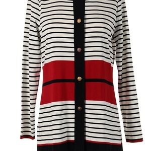 Misook Striped Cardigan - XS